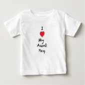 Liebe I meine Tante Customizable Baby Shirt (Vorderseite)