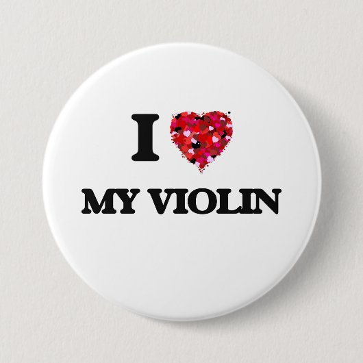 Liebe I meine Violine Button (Vorderseite)