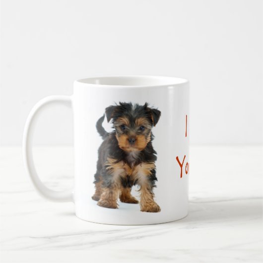 Liebe I meine Yorkshire-Terrier-Tasse Kaffeetasse (Links)