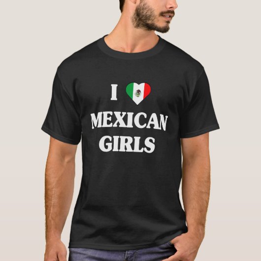 Liebe I mexikanischer Mädchen-T - Shirt (Vorderseite)