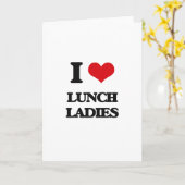 Liebe I Mittagessen-Damen Karte (Gelbe Blume)