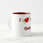 Liebe, I          myGeek Zweifarbige Tasse (Vorderseite Links)