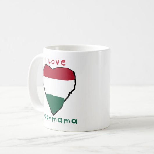 Liebe I Nagymama Tasse (Vorderseite Links)