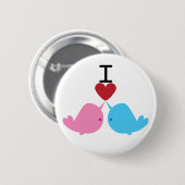 Liebe I narwhals Button (Vorne & Hinten)