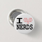 Liebe I Nerds Button (Vorne & Hinten)