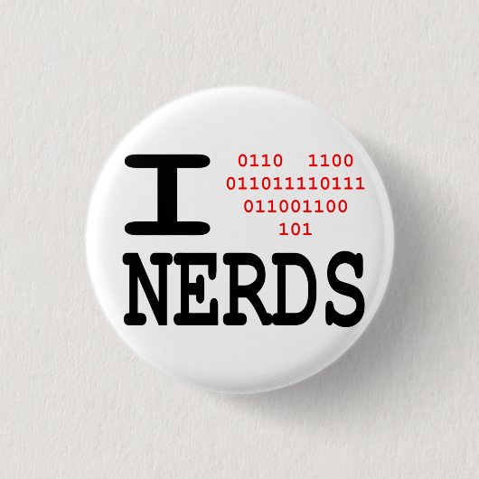 Liebe I Nerds Button (Vorderseite)