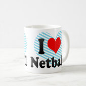 Liebe I Netball Kaffeetasse (VorderseiteRechts)