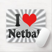Liebe I Netball Mousepad (Mit Mouse)