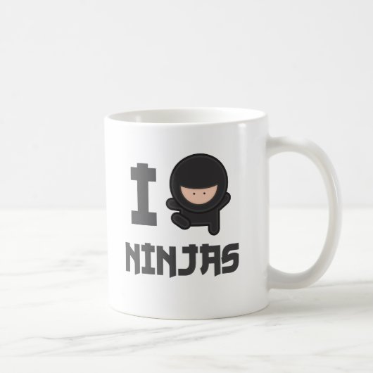 Liebe I ninjas Kaffeetasse (Rechts)