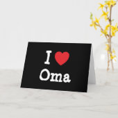 Liebe I Oma Herz T - Shirt Karte (Gelbe Blume)