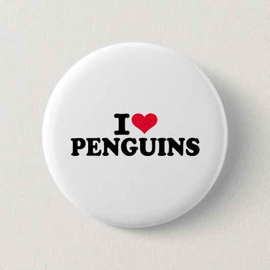 Liebe I Penguins Button (Vorderseite)