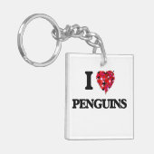 Liebe I Penguins Schlüsselanhänger (Vorderseite links)