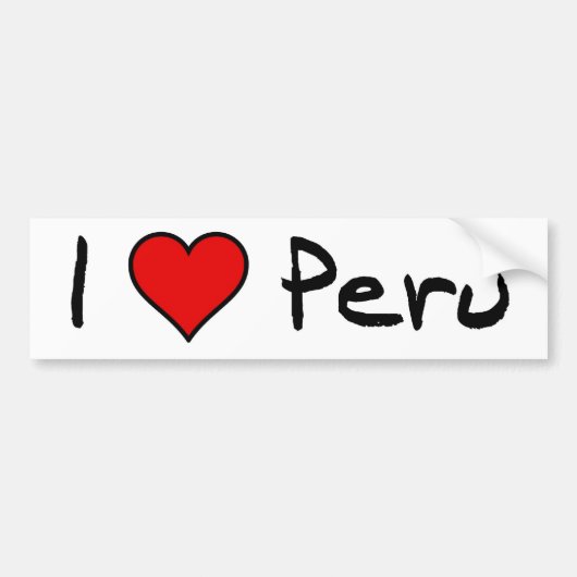 Liebe I Peru-Autoaufkleber Autoaufkleber (Vorne)