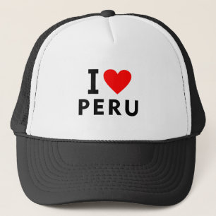Liebe I Peru-Land wie Herzreisetourismus Truckerkappe