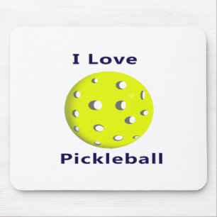Liebe I pickleball w gelbes ball.png Mousepad