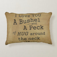 Liebe I pillow Sie ein Scheffel und ein Peck