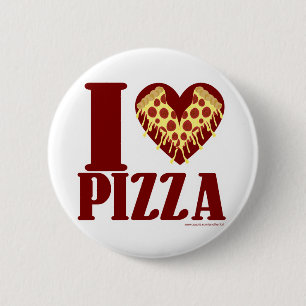 Liebe I Pizza Button
