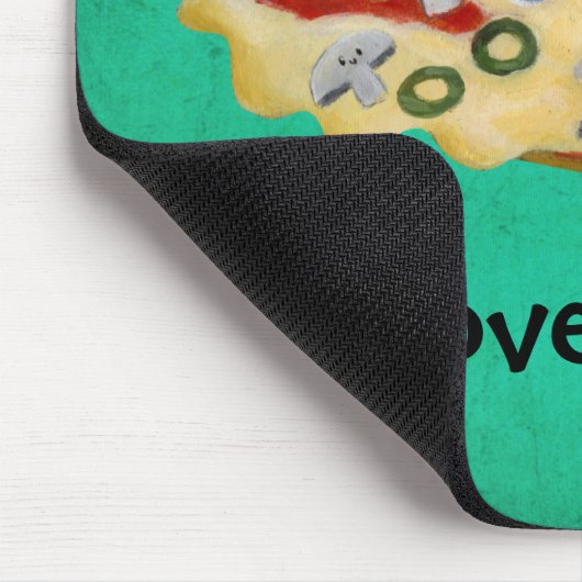 Liebe I Pizza Mousepad (Ecke)