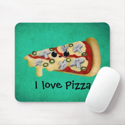 Liebe I Pizza Mousepad (Mit Mouse)