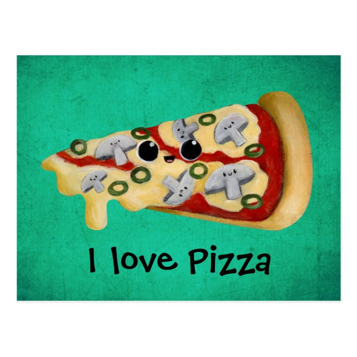 Liebe I Pizza Postkarte Zazzle.de