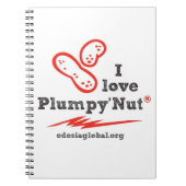 Liebe I Plumpy'Nut Notizbuch Notizblock (Vorderseite)
