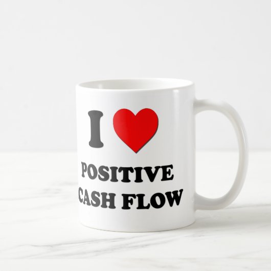 Liebe I positiver Bargeldumlauf Kaffeetasse (Rechts)