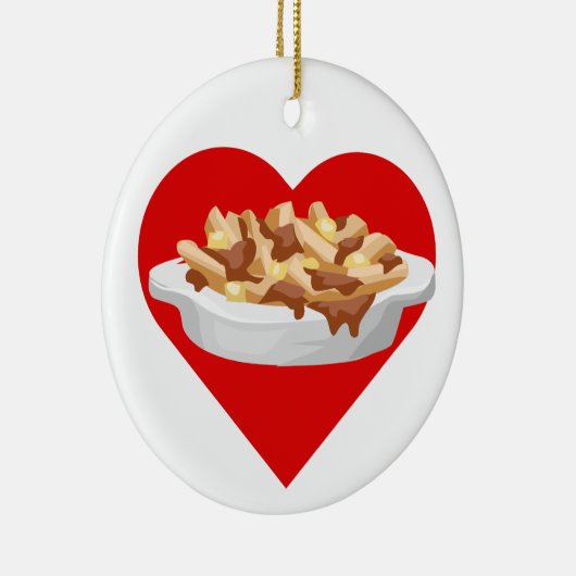 Liebe I poutine Keramik Ornament (Rechts)