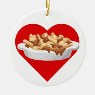 Liebe I poutine Keramik Ornament