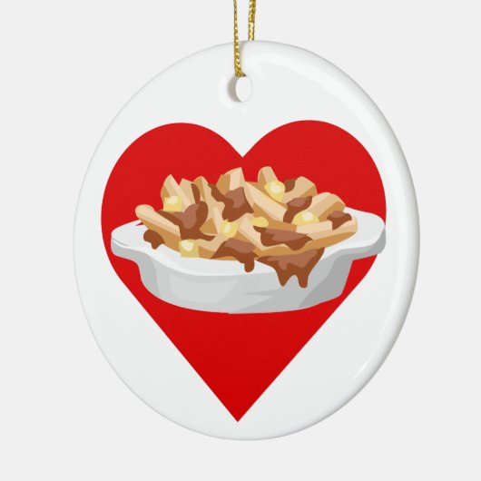 Liebe I poutine Keramik Ornament (Links)