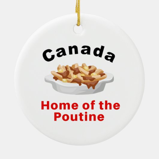 Liebe I poutine Keramik Ornament (Hinten)
