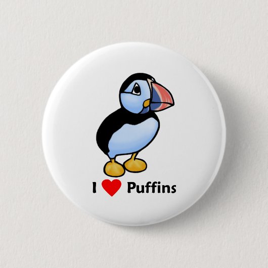 Liebe I Puffins Button (Vorderseite)