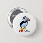 Liebe I Puffins Button (Vorne & Hinten)