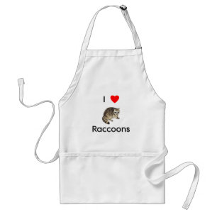 Liebe I Raccoons Schürze