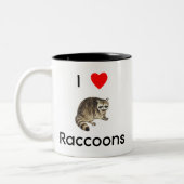 Liebe I Raccoons Tasse (Links)