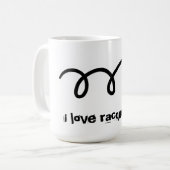 Liebe I Racquetball coffe Tasse (Vorderseite Links)