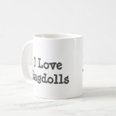 Liebe I Ragdolls Tasse (Vorderseite Links)