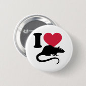 Liebe I Ratten Button (Vorne & Hinten)