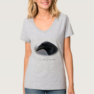 Liebe I Ravens T-Shirt der Damen-Hanes