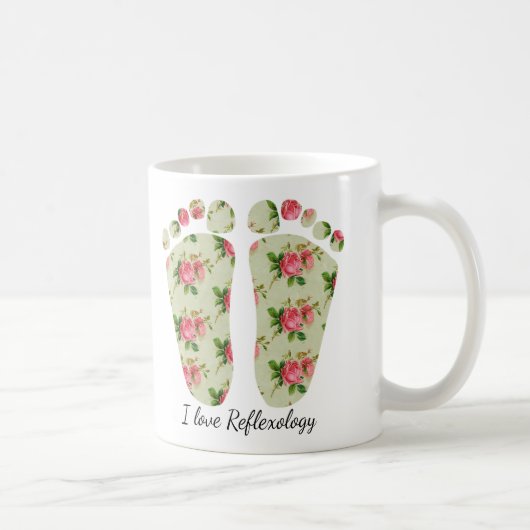 Liebe I Reflexologyblumenfuß-Tasse Reflexologist Kaffeetasse (Rechts)
