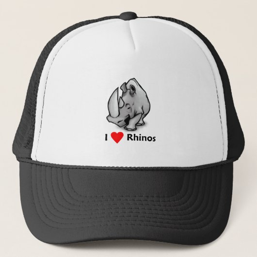 Liebe I Rhinos Truckerkappe (Vorderseite)