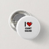 Liebe I riesiger Tintenfisch-Digital-Entwurf Button (Vorne & Hinten)