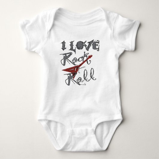 Liebe I Rock-and-Roll Baby Strampler (Vorderseite)
