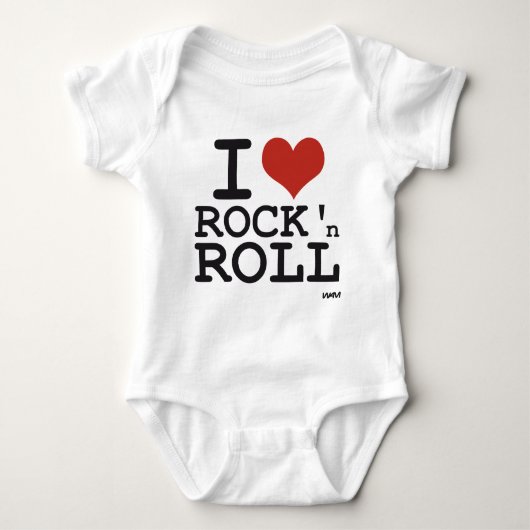 Liebe I Rock-and-Roll Baby Strampler (Vorderseite)