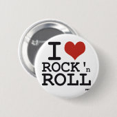 Liebe I Rock-and-Roll Button (Vorne & Hinten)