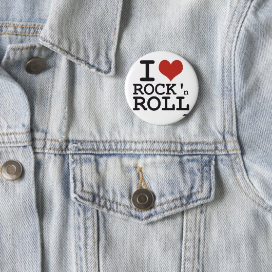 Liebe I Rock-and-Roll Button (Beispiel)