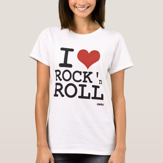 Liebe I Rock-and-Roll T-Shirt (Vorderseite)