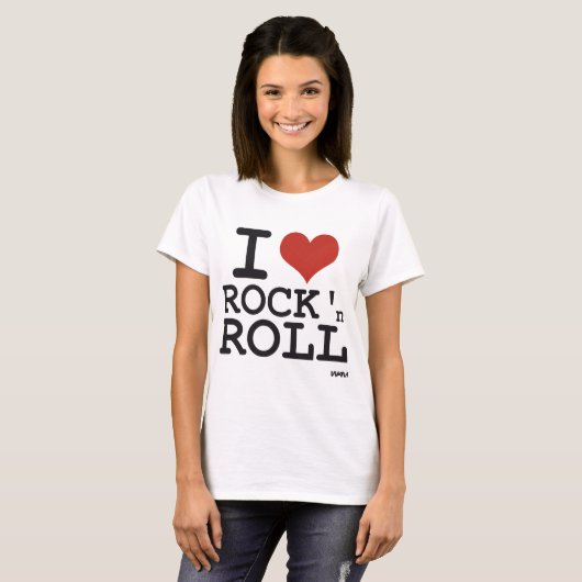 Liebe I Rock-and-Roll T-Shirt (Vorne ganz)