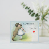 Liebe I sah dich zuerst Postkarte (Stehend Vorderseite)