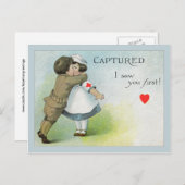 Liebe I sah dich zuerst Postkarte (Vorne/Hinten)