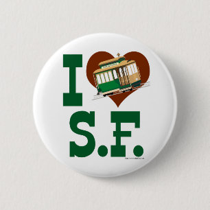 Liebe I San Francisco Drahtseilbahnen Button